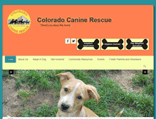 Tablet Screenshot of coloradocaninerescue.org